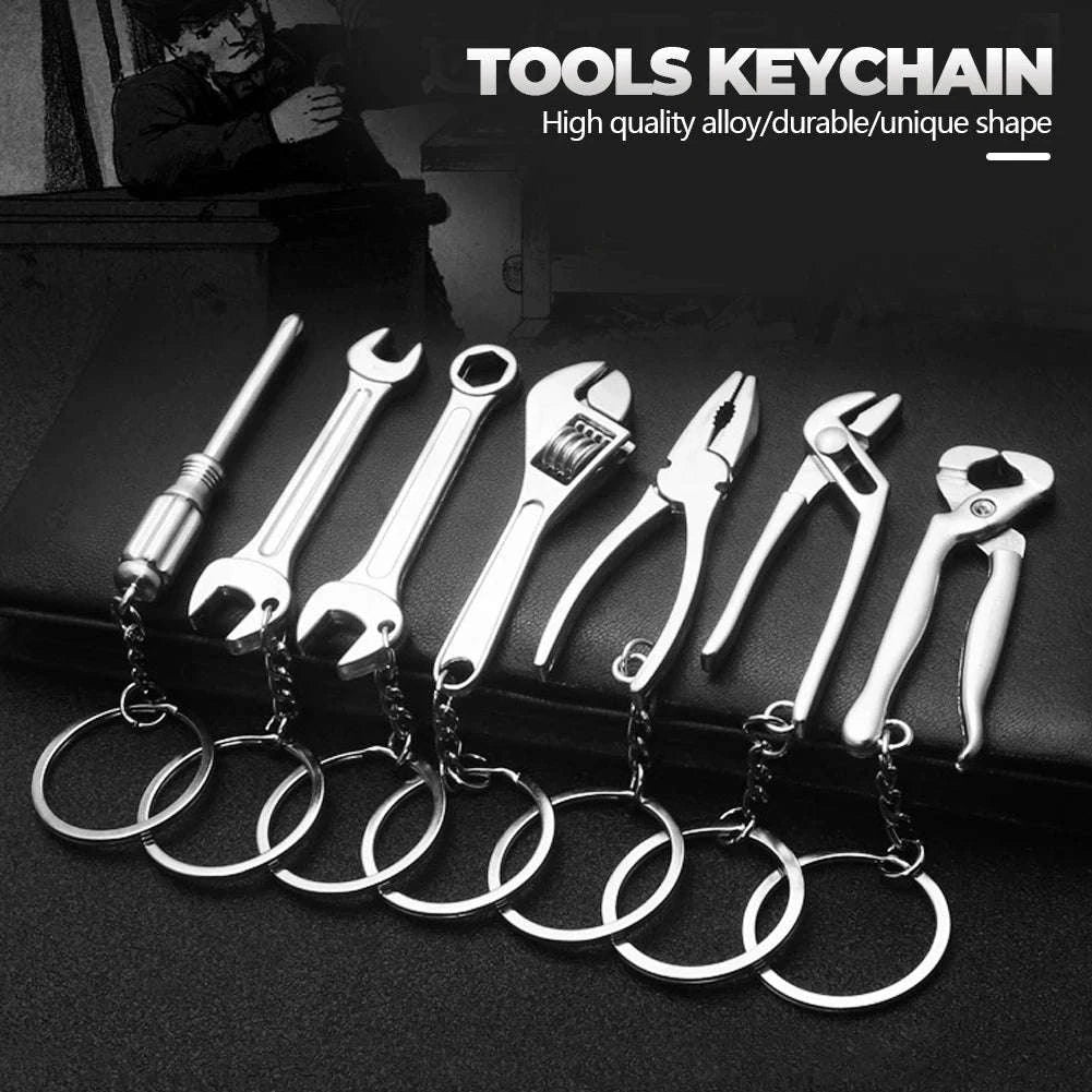 Metal Wrench Keychain Tool Pendant Key Ring-F