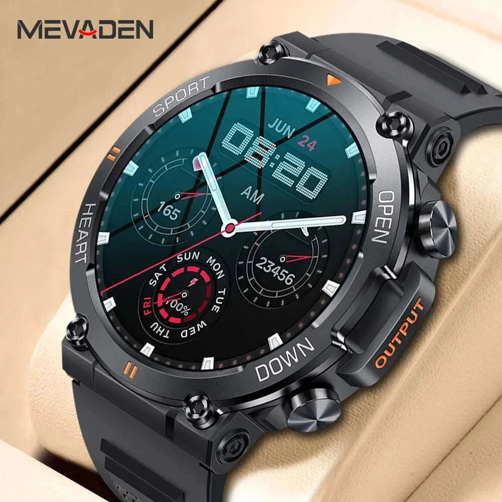MEVADEN 1.39" HD Bluetooth Call Smart Watch for Fitness and Daily Use-Steel Black