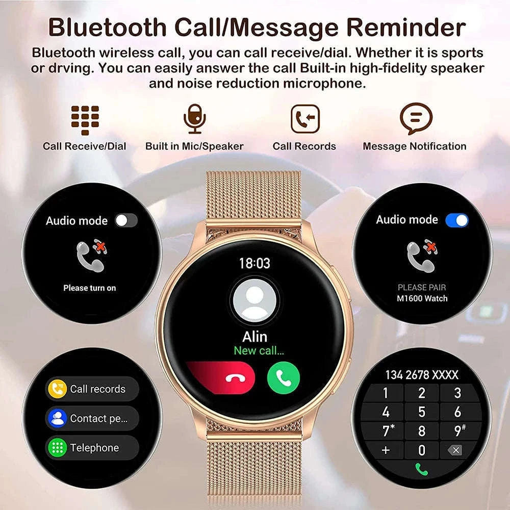 MEVADEN Y22 Bluetooth Call Smart Watch for Daily Connection-Rosegold