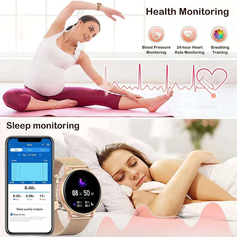 MEVADEN Y22 Bluetooth Call Smart Watch for Daily Connection-Rosegold