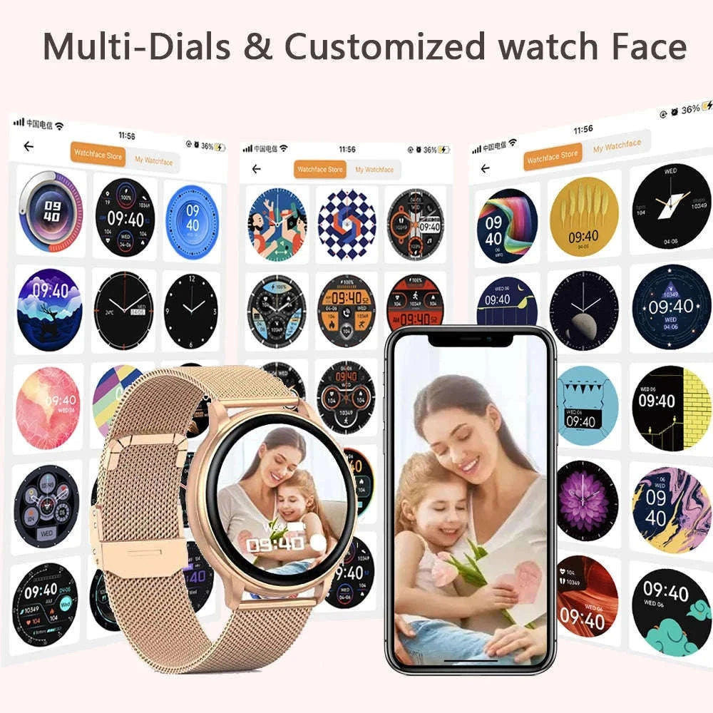 MEVADEN Y22 Bluetooth Call Smart Watch for Daily Connection-Rosegold