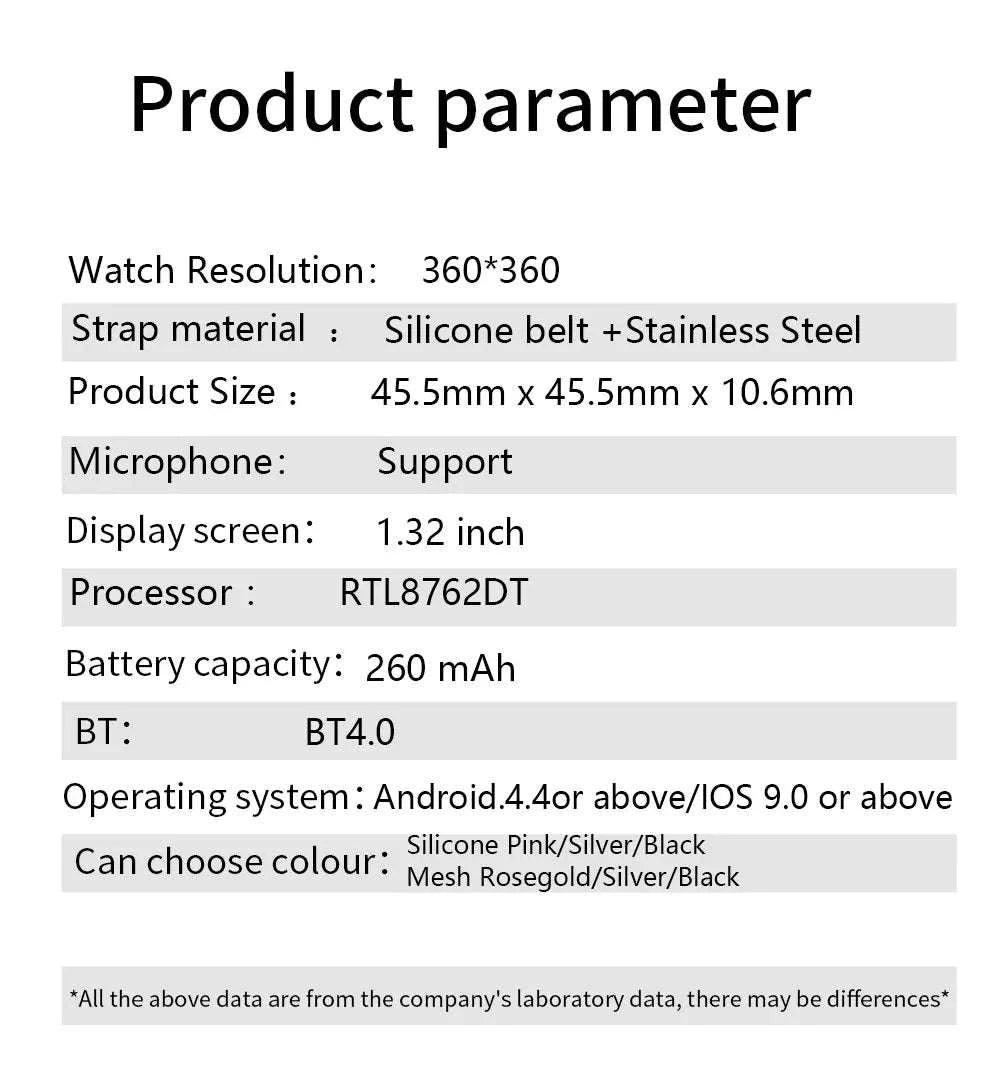 MEVADEN Y22 Bluetooth Call Smart Watch-Rosegold