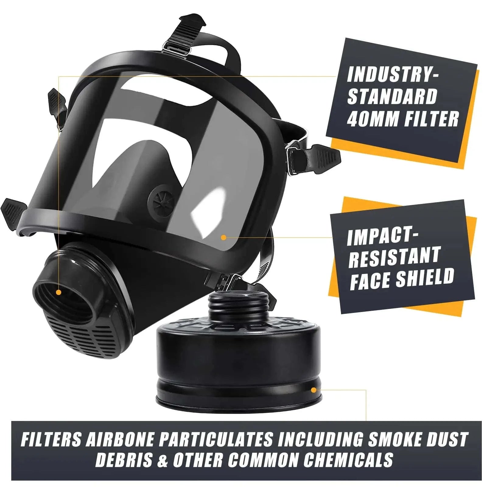 MF14 Full Face Respirator with Activated Carbon Filter-MF14-2IN1 / United States