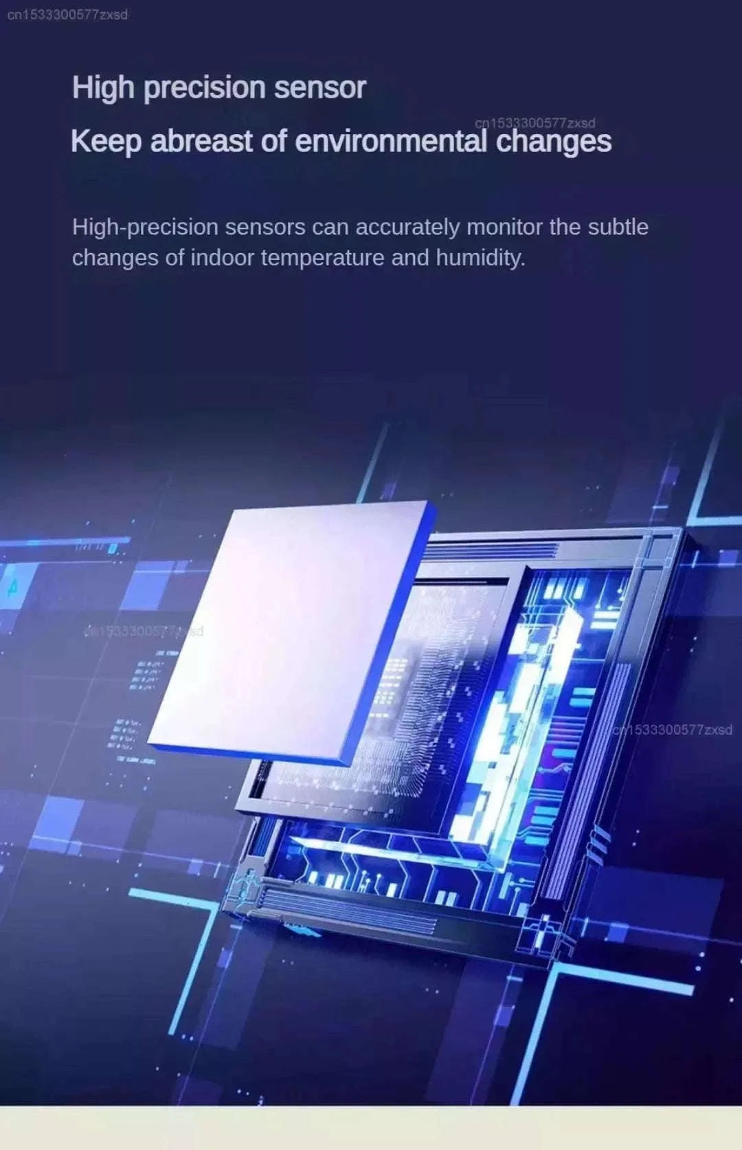 MiaoMiaoCe Thermometer Hygrometer Weather Station with Clock-White