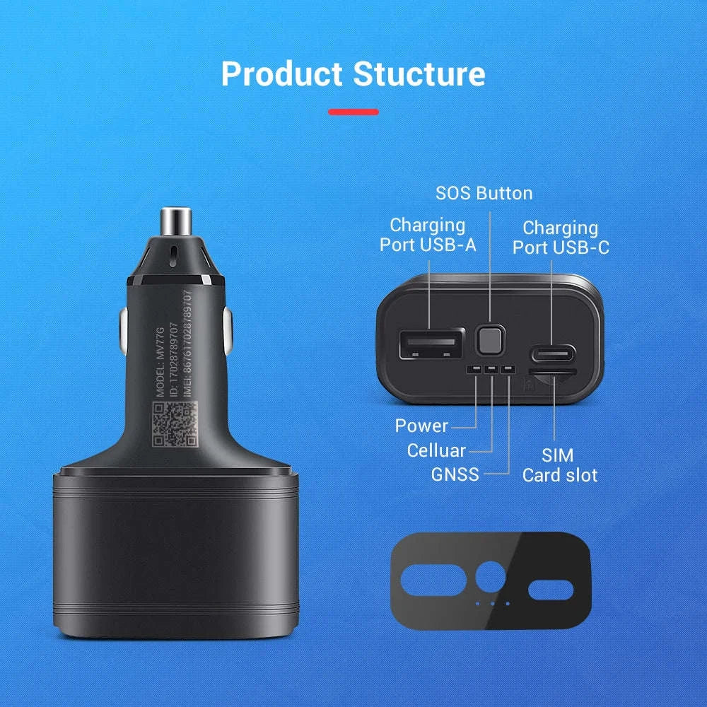 MiCODUS MV77G 4G GPS Tracker-MV77G With Sim Card / CHINA