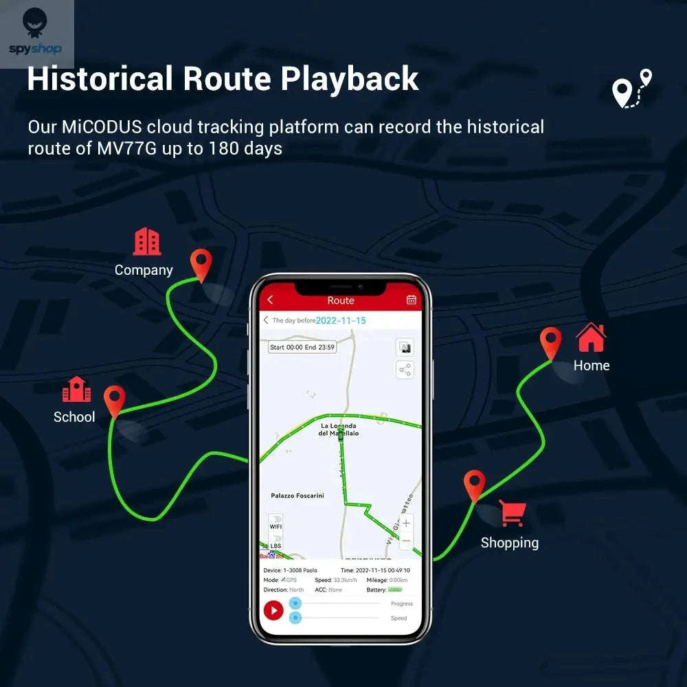 MiCODUS MV77G 4G GPS Tracker – Real-Time Tracking & Vehicle Security-MV77G / CHINA