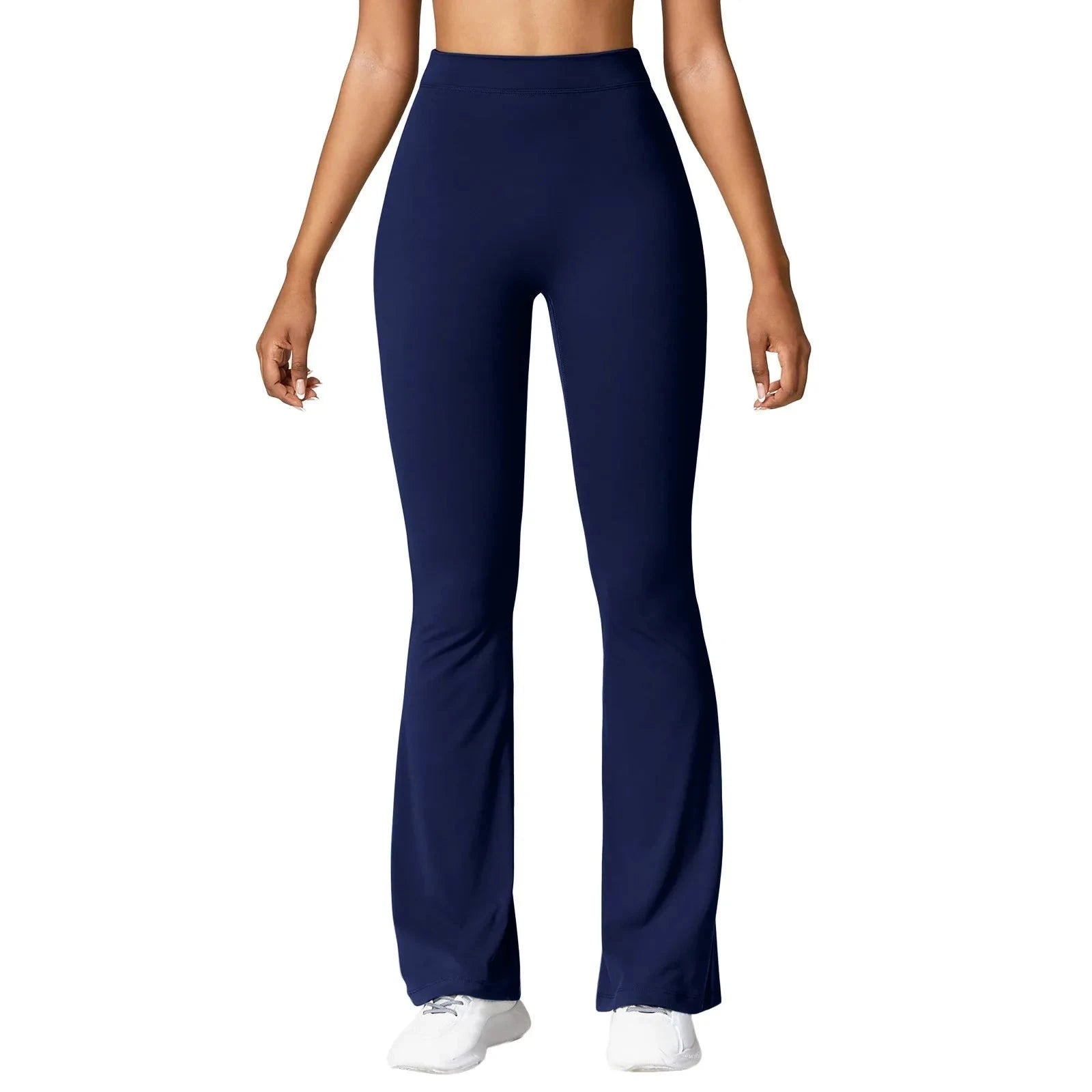 Micro Horn Leggings with V-Back Shaping and Flare Fit-GRAY / S