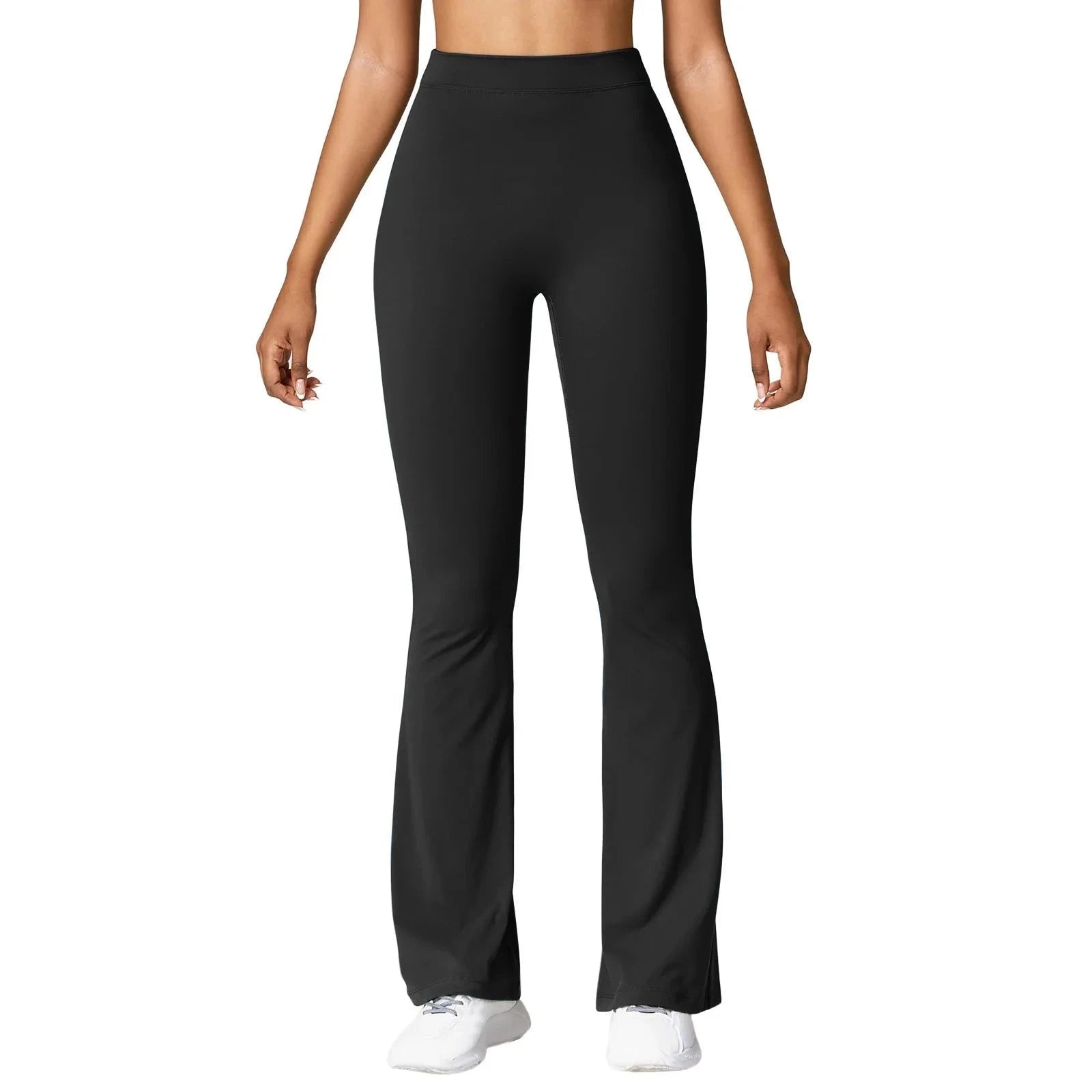 Micro Horn Leggings with V-Back Shaping and Flare Fit-GRAY / S