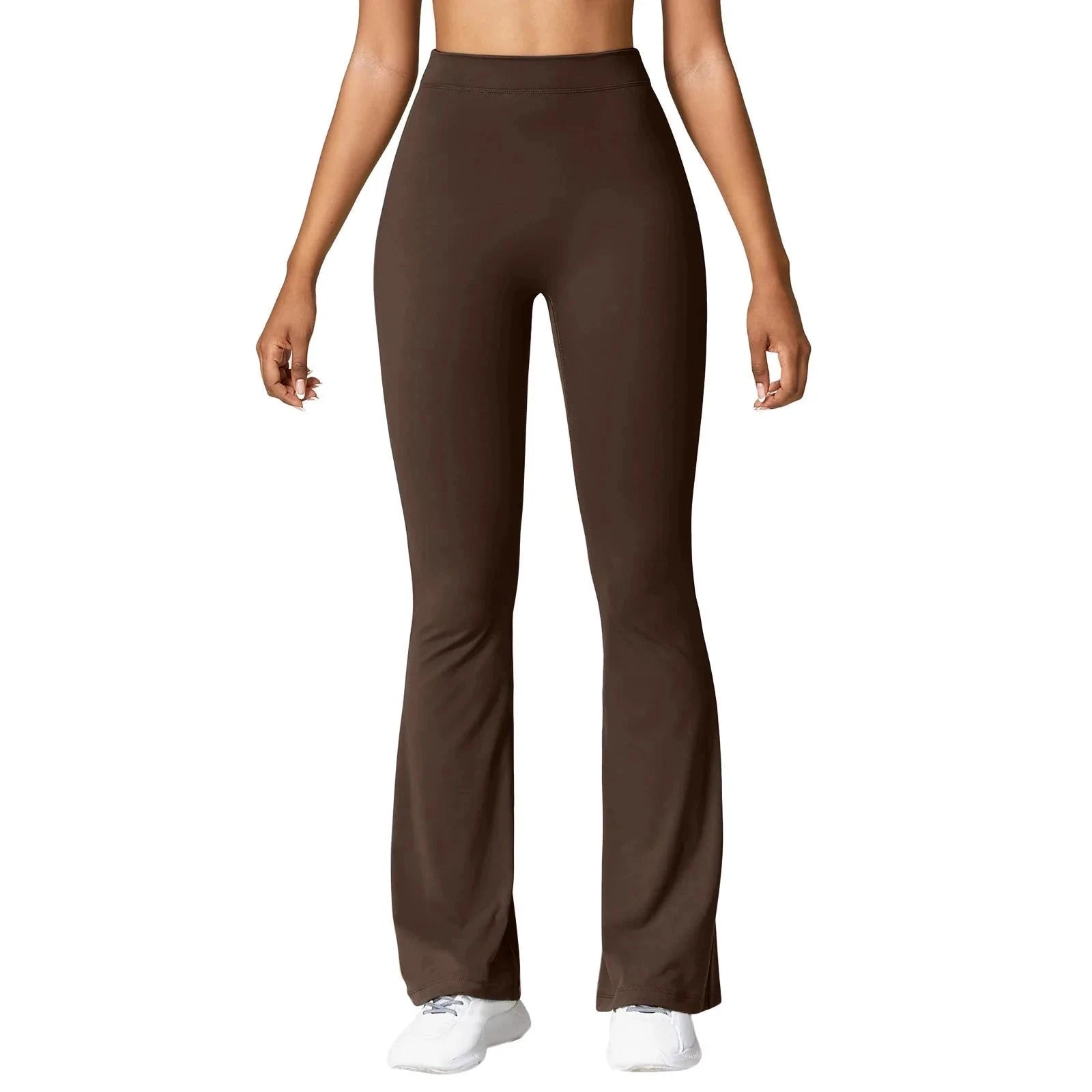 Micro Horn Leggings with V-Back Shaping and Flare Fit-GRAY / S