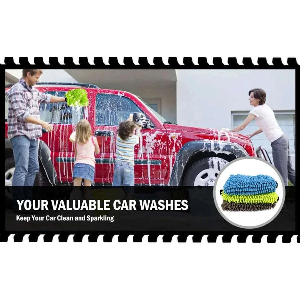 Microfiber Car Wash Mitt for Gentle, Streak-Free Cleaning-1PCS