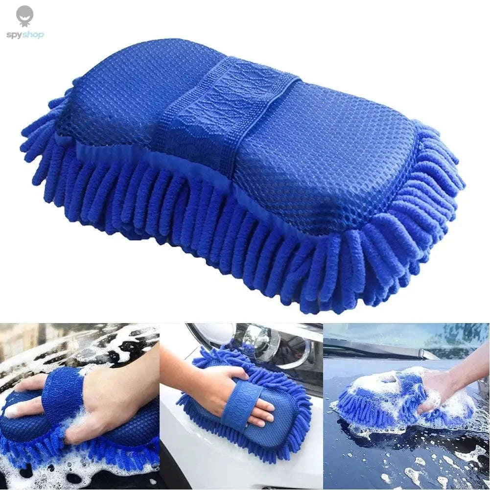 Microfiber Car Wash Sponge for Scratch-Free Car and Home Cleaning-light blue