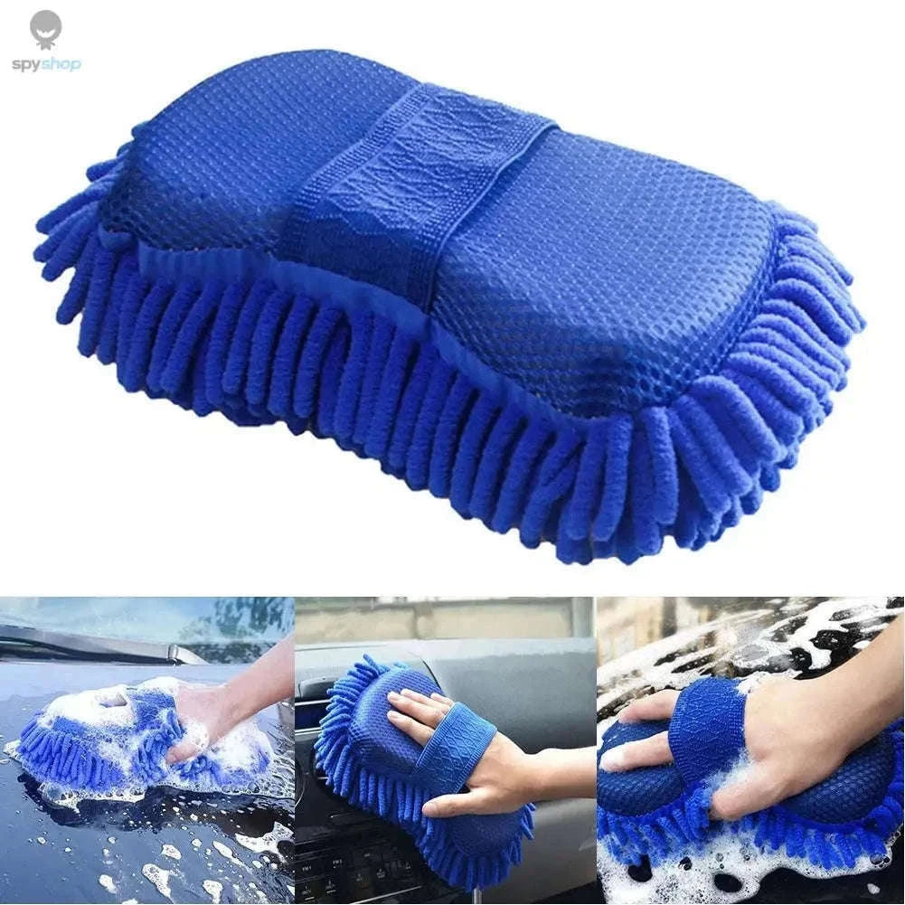 Microfiber Car Wash Sponge for Scratch-Free Car and Home Cleaning-light blue