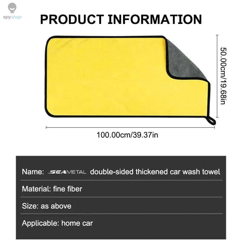 Microfiber Car Wash Towel for Fast, Scratch-Free Drying-160x60CM