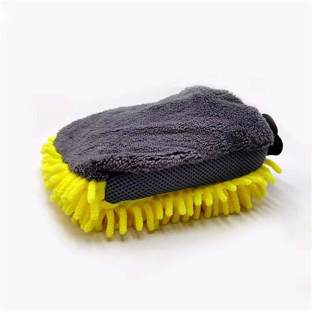 Microfiber Car Washing Gloves – Ultra‑Soft Chenille Mitts-Blue / 3pcs