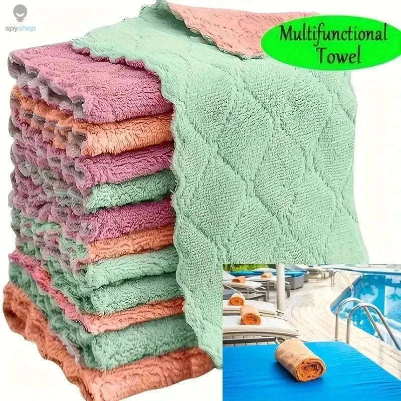 Microfiber Kitchen Towel Set for Fast, Easy Cleaning-10pcs 17X25 random