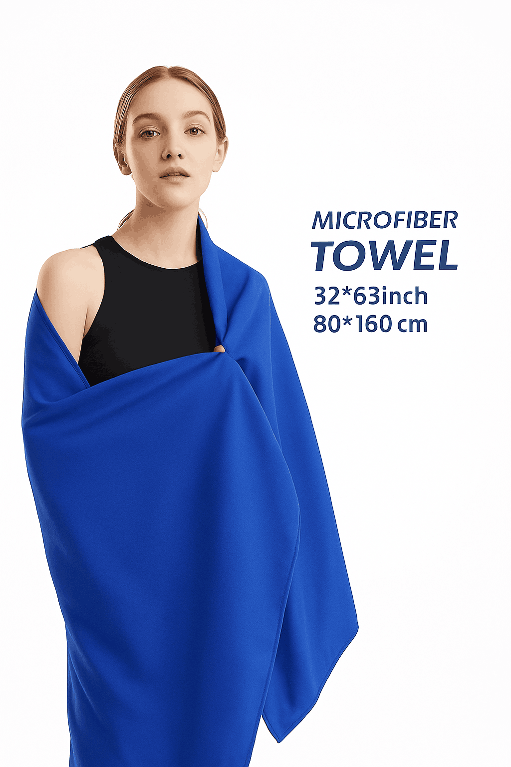 Microfiber Quick-Dry Travel Towel for Sports, Beach & Gym-Dark Grey OPP / 40x80cm