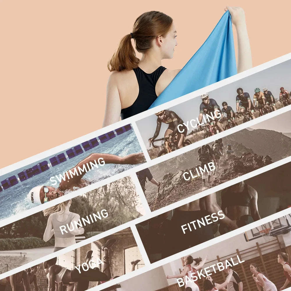 Microfiber Quick-Dry Travel Towel for Sports, Beach, Yoga & Gym-Dark Grey OPP / 40x80cm