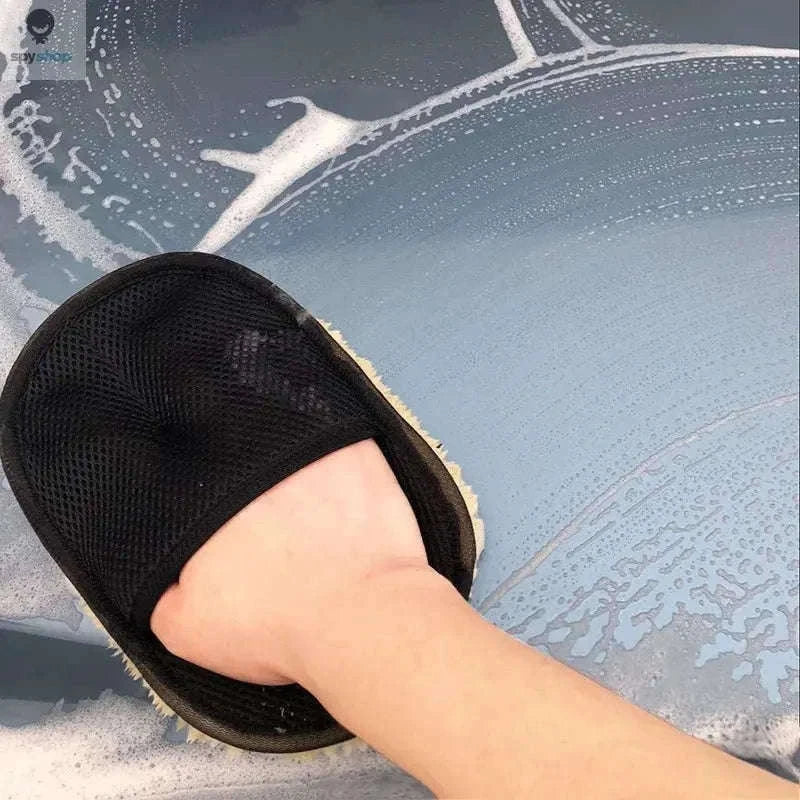 Microfiber Wool Car Cleaning Glove for Scratch-Free Vehicle Care-1PCS