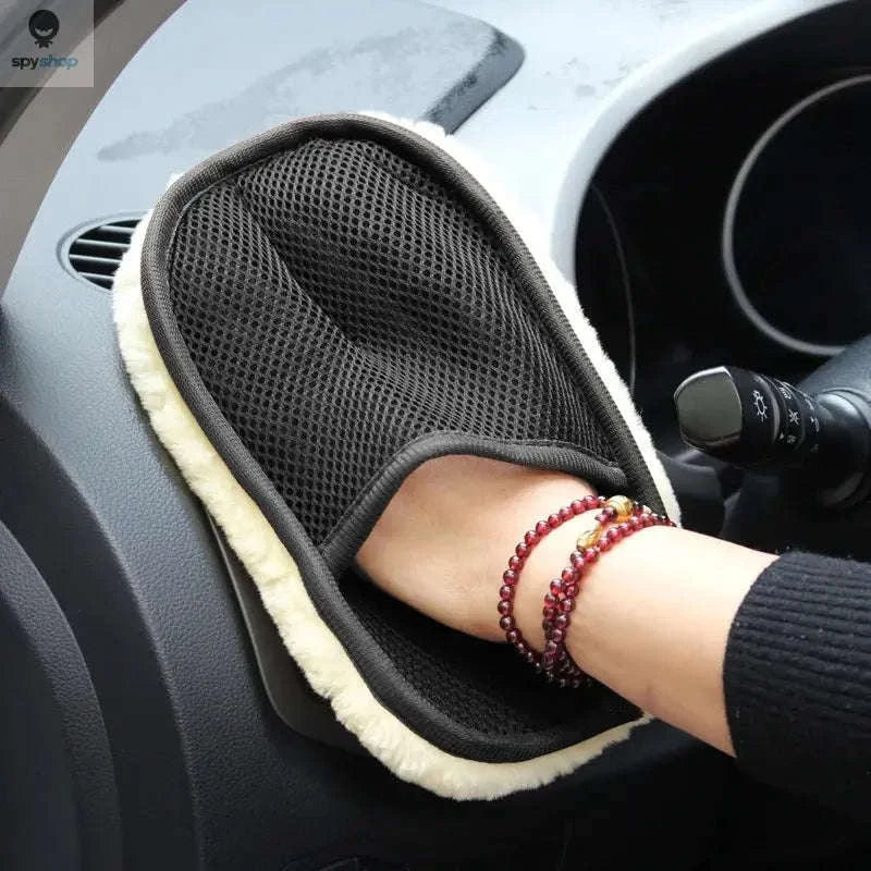 Microfiber Wool Car Cleaning Glove – Ultra-Soft, Scratch-Free Vehicle Care-1PCS