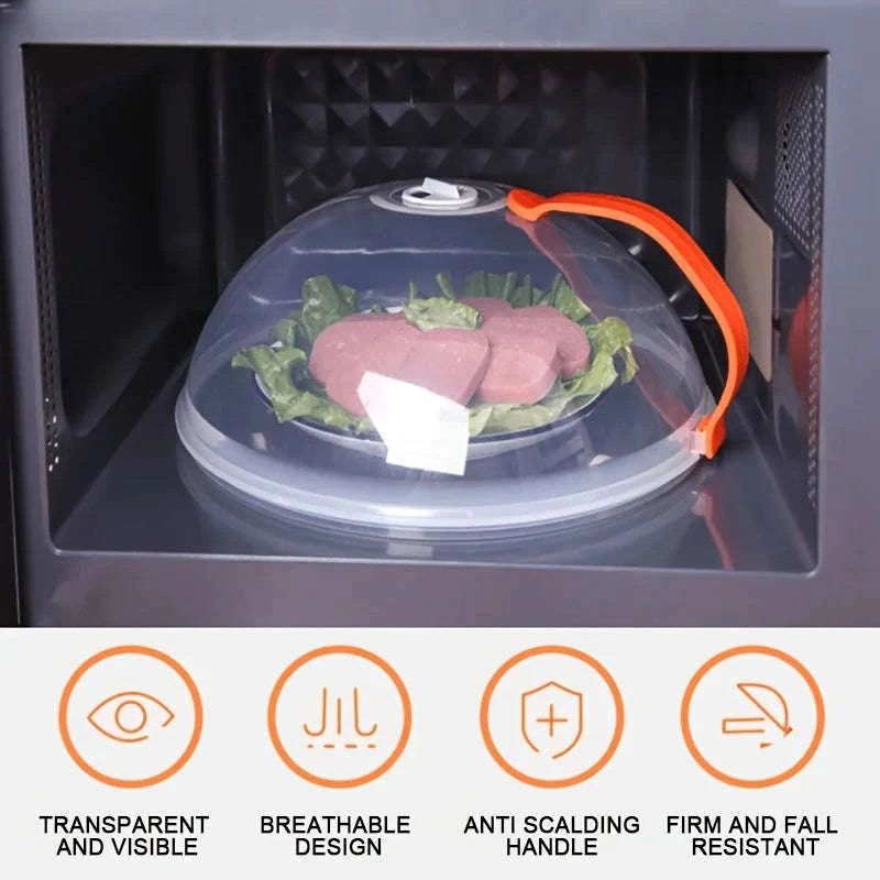 Microwave Food Cover with Steam Vents and Easy-Grip Handle-United States