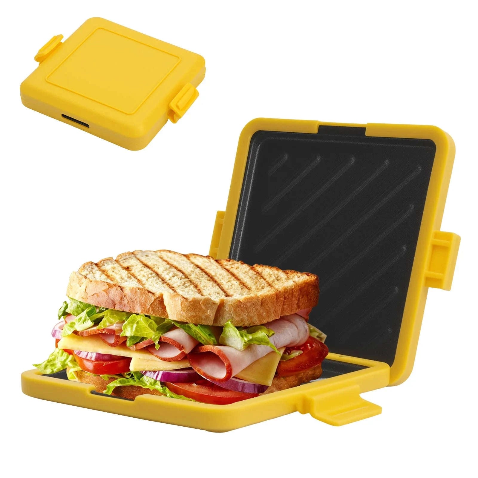 Microwave Sandwich Maker with Recipe Books-Pink