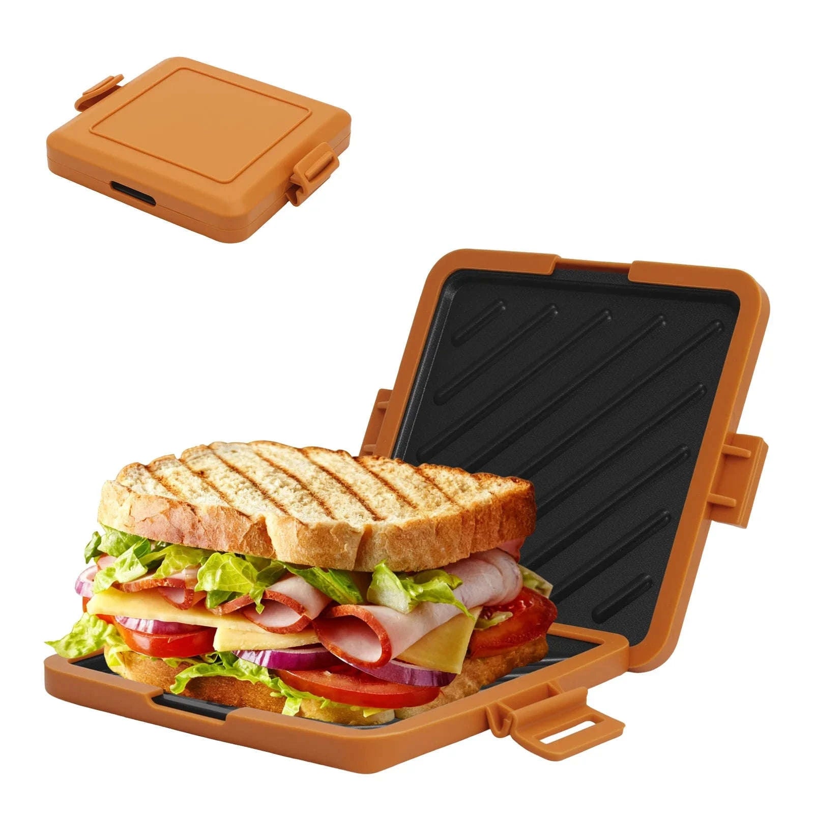 Microwave Sandwich Maker with Recipe Books-Pink