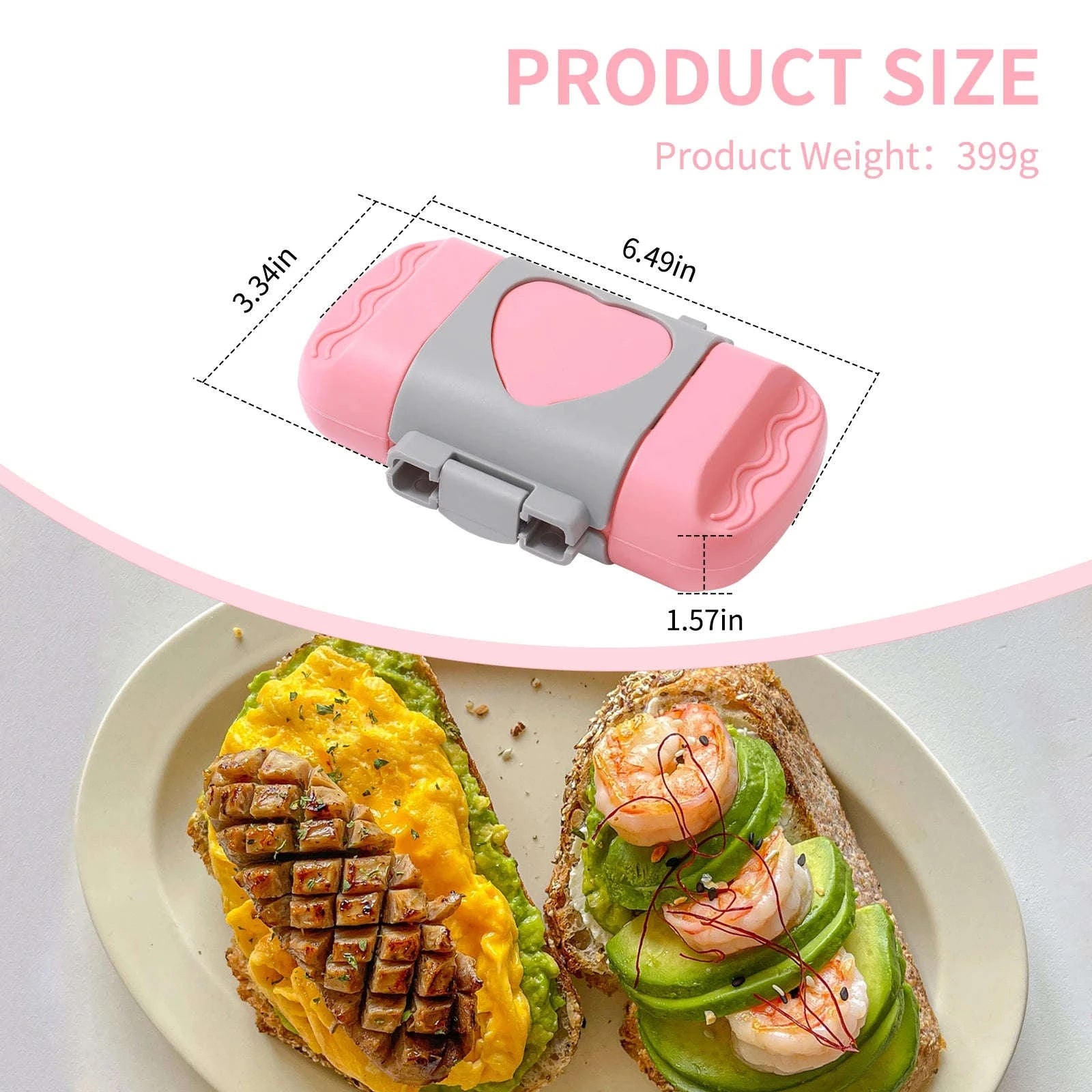 Microwave Sandwich Maker with Recipe Books-Pink