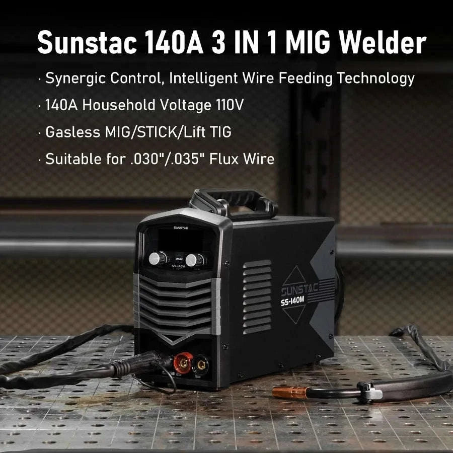 MIG Welder 140A 110V 3‑in‑1 Welding Machine-United States