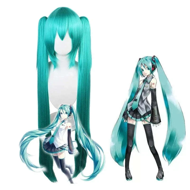 Miku Cosplay Full Set Silver Leather Fabric Costume-Wig Only / M