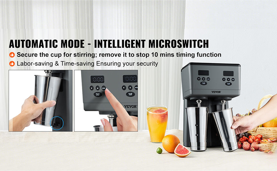 Commerciële Dubbele Kop Milkshakemachine 375W x2 Snelle Mixer