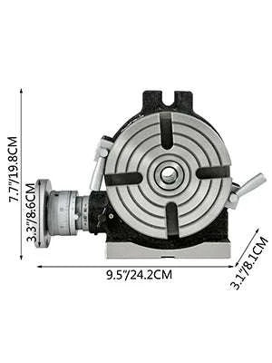 Milling Rotary Table 4''/6'' with Dividing Plates, 360° Precision-4 inch / United States