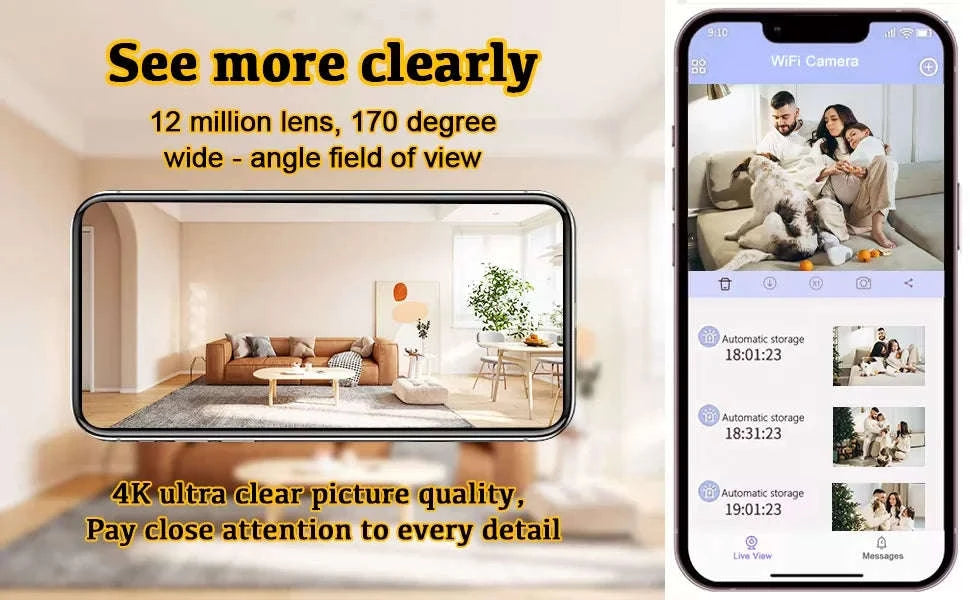 Mini 0.9" HD Security Camera with Night Vision & Motion Detection-United States