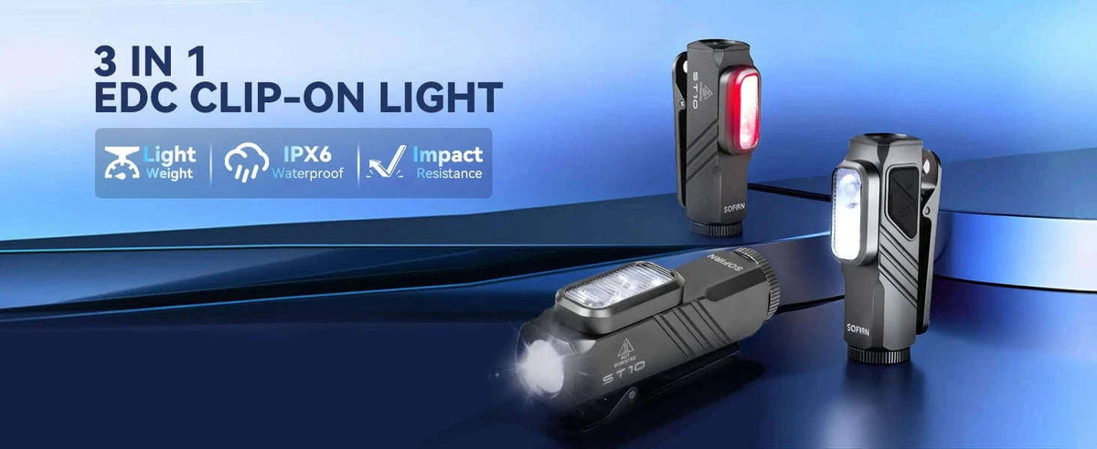 Mini 1000LM EDC Flashlight USB-C Rechargeable with Red Light, Magnetic Tail and Clip-Grey / 6500K-7000K / Poland|14500
