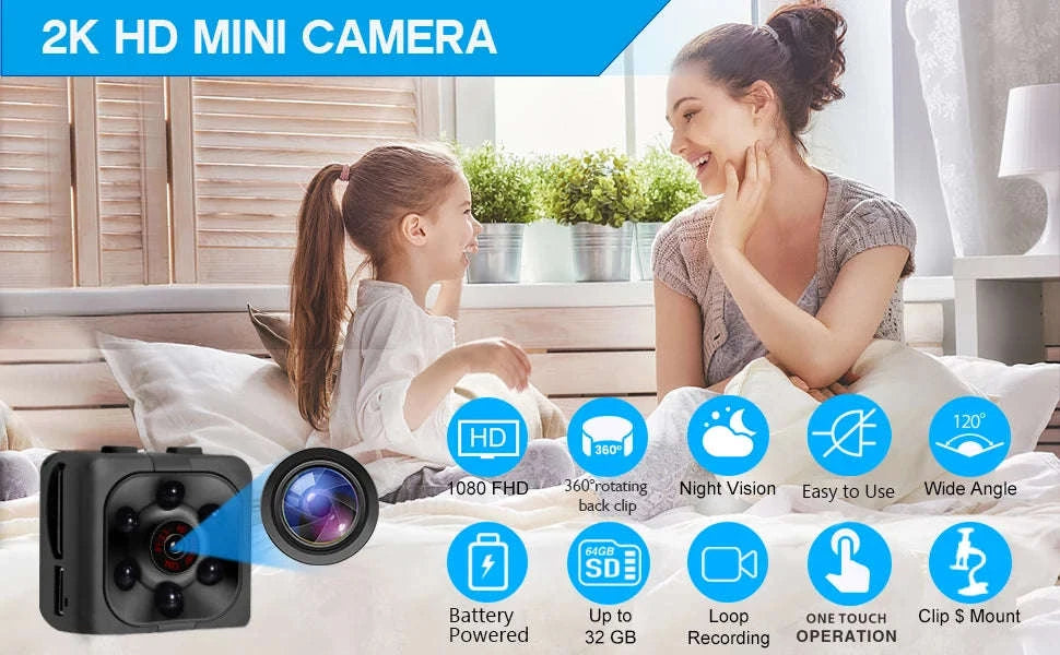 Mini 1080P Full HD Security Camera with 32GB Storage-black / 32G CARD / United States