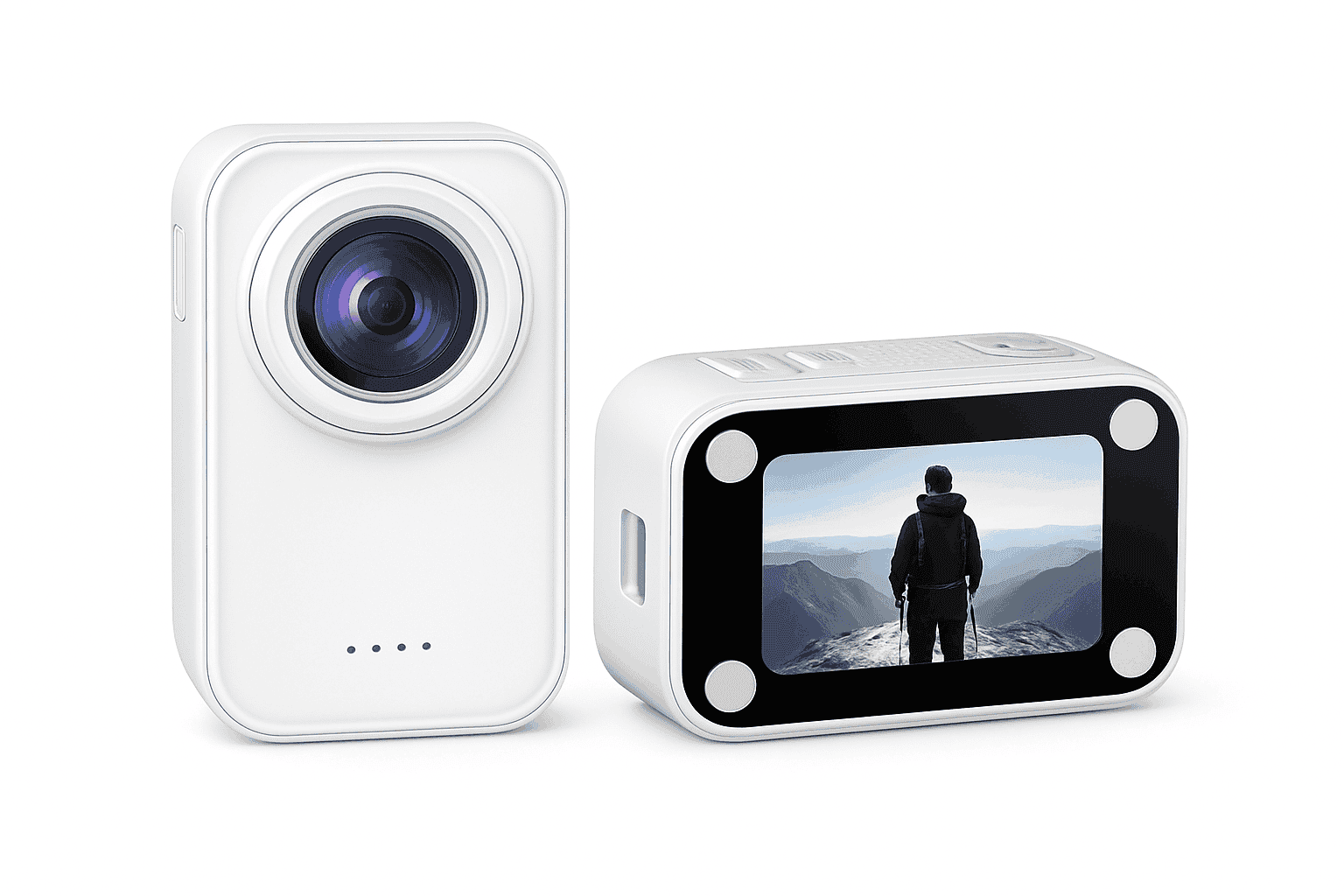 Mini 1080P HD Thumb Action Camera with MicroSD Support-White / Add 16G SD Card / United States
