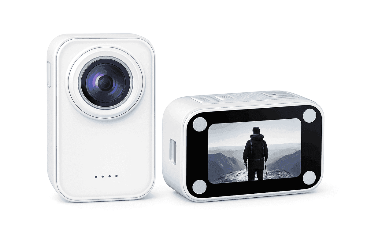Mini 1080P HD Thumb Action Camera with MicroSD Support-White / Add 16G SD Card / United States