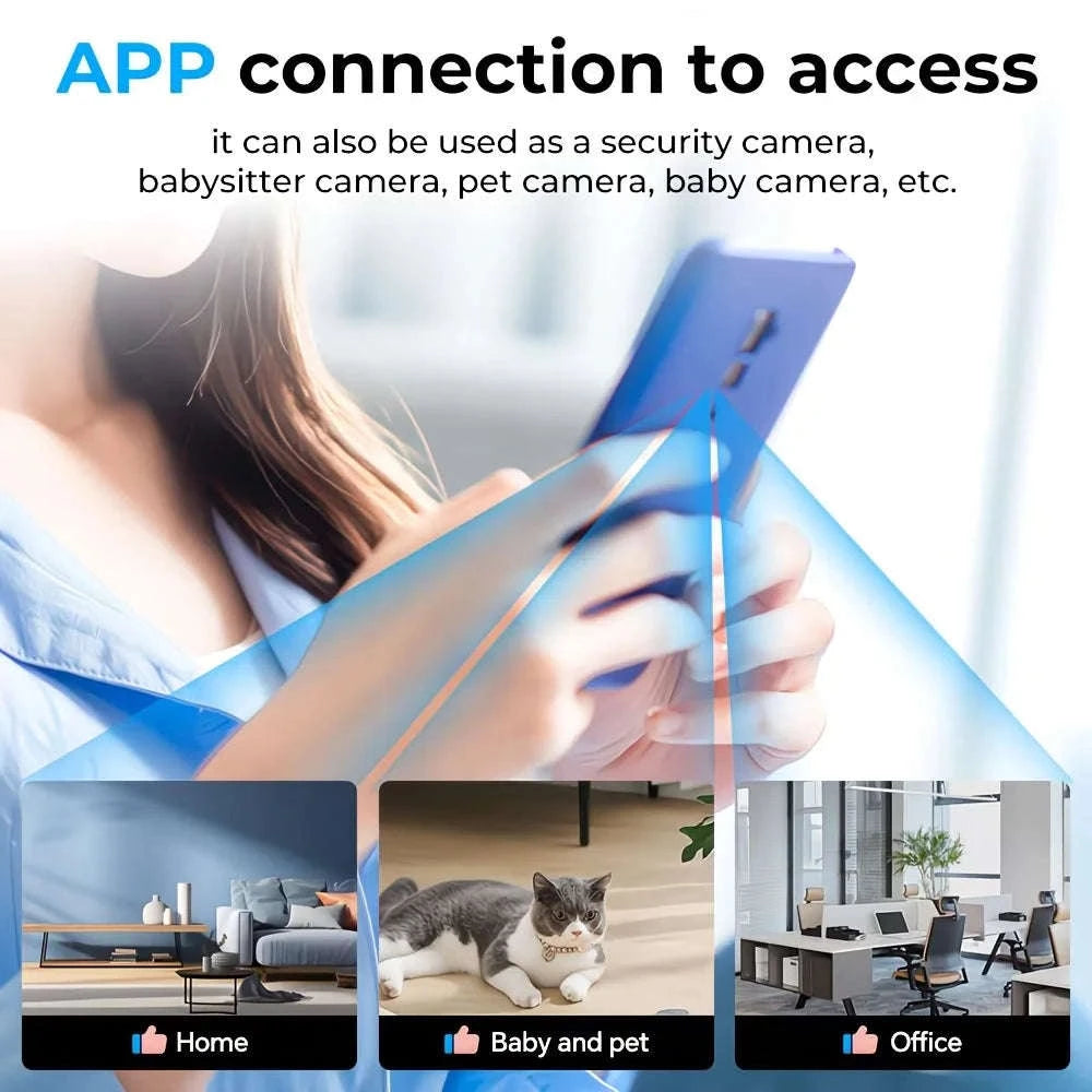 Mini 1080P Indoor Security Camera 0.9" with Night Vision & Motion Detection-United States