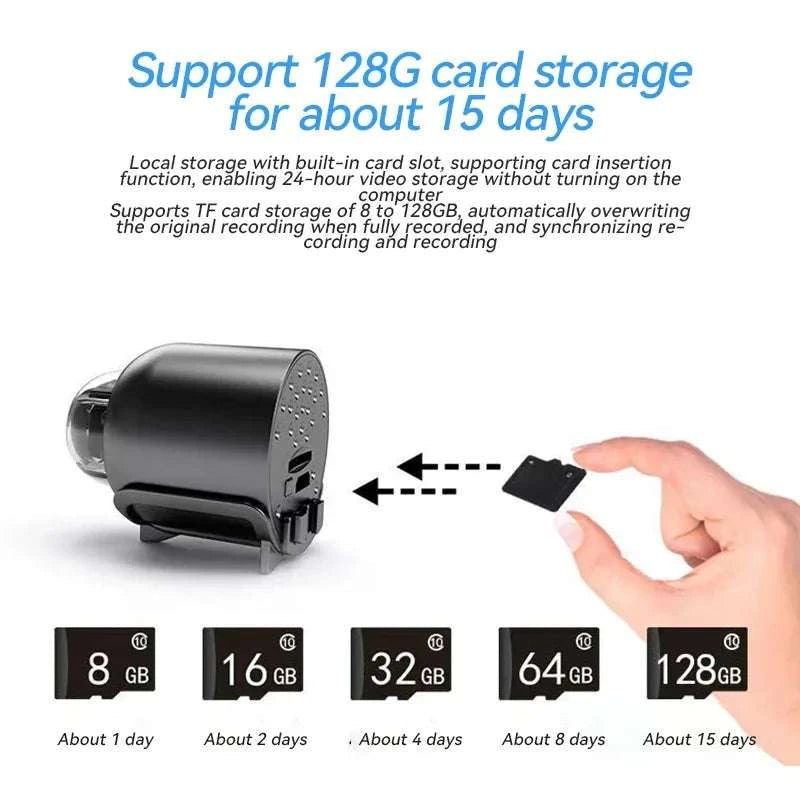 Mini 1080P WiFi Security Camera with Night Vision & Motion Alerts-No memory card