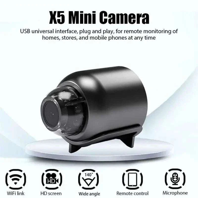 Mini 1080P WiFi Security Camera with Night Vision & Motion Alerts-No memory card