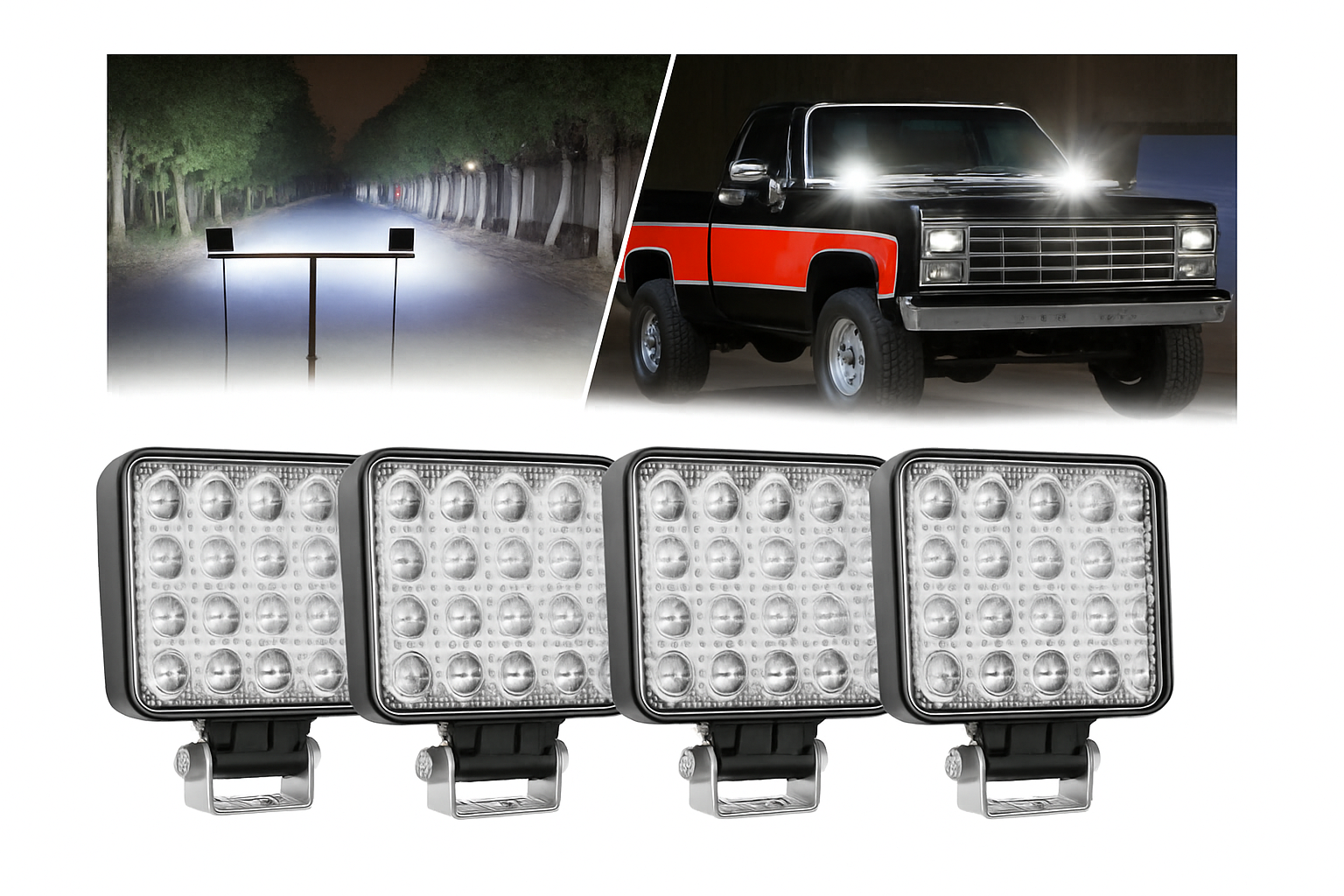 Mini 4 Inch LED Work Light 48W 12V Off-Road Spotlight