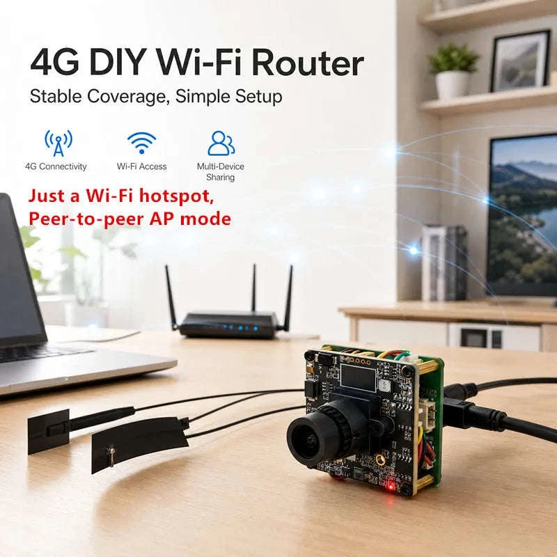 Mini 4G CCTV Camera Module with 5MP, P2P and Motion Detection-5MP hole lens