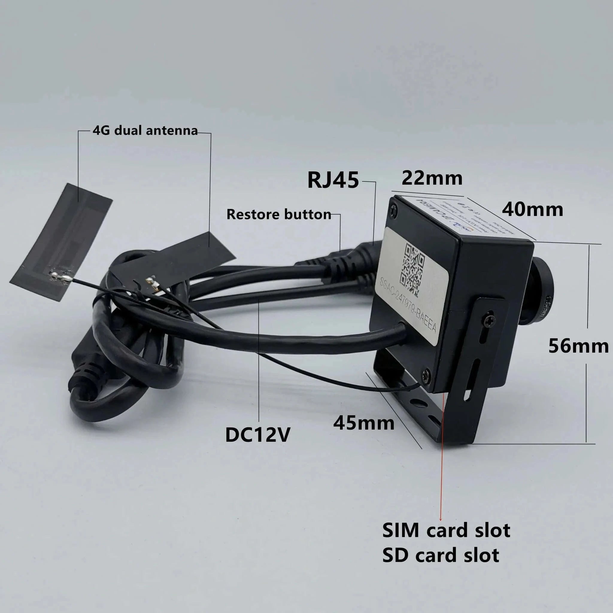 Mini 4G Indoor Security Camera, 5MP Wide-Angle Motion Detection-5MP Angle 195 degree