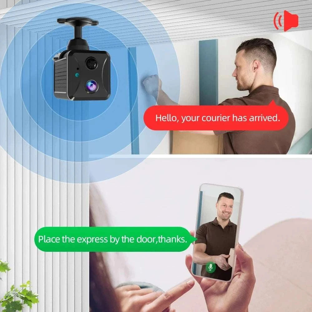 Mini 4G Security Camera with AI Detection, 5MP HD & Night Vision-WIFI Add 16GB Card-