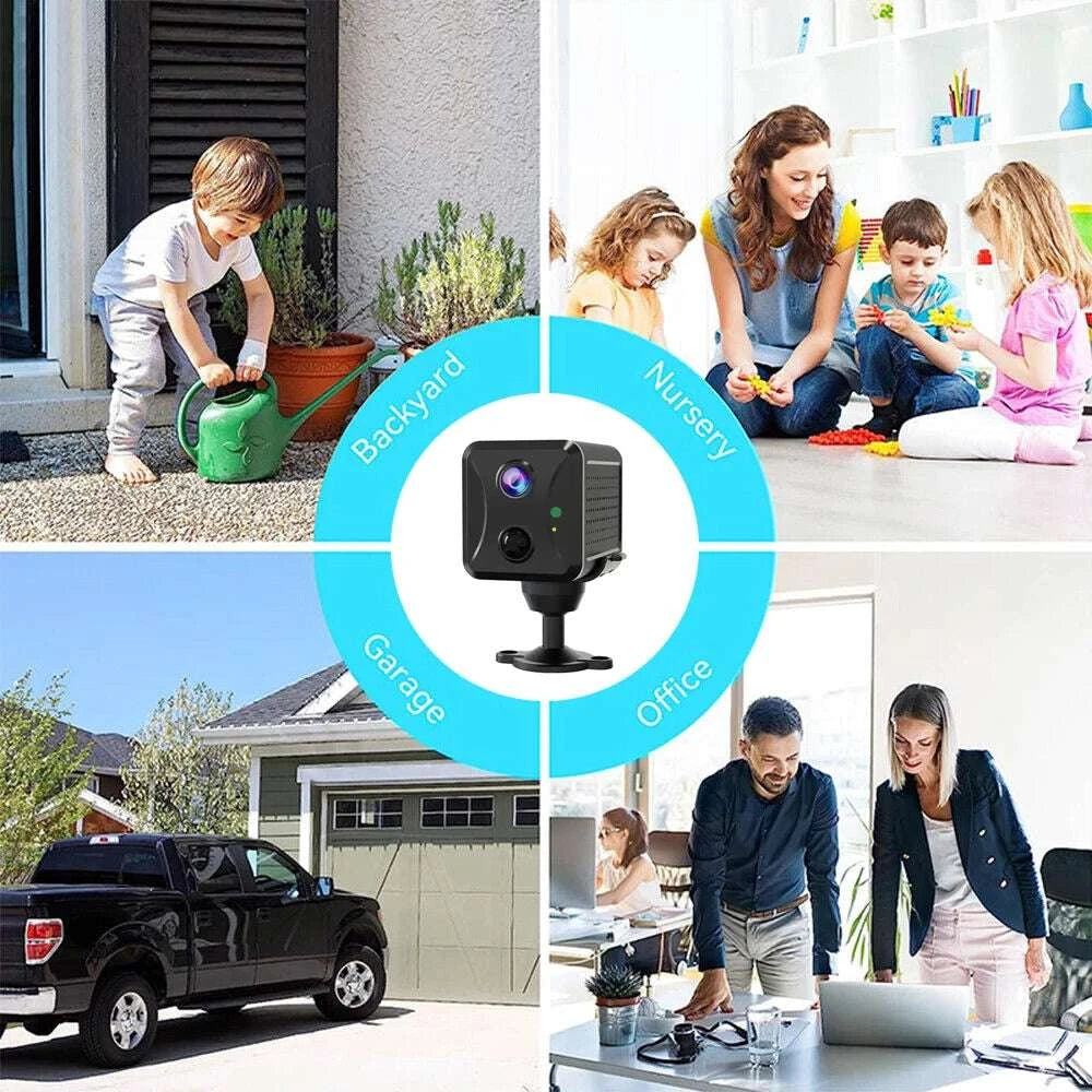 Mini 4G Security Camera with AI Detection, 5MP HD & Night Vision-WIFI Add 16GB Card-