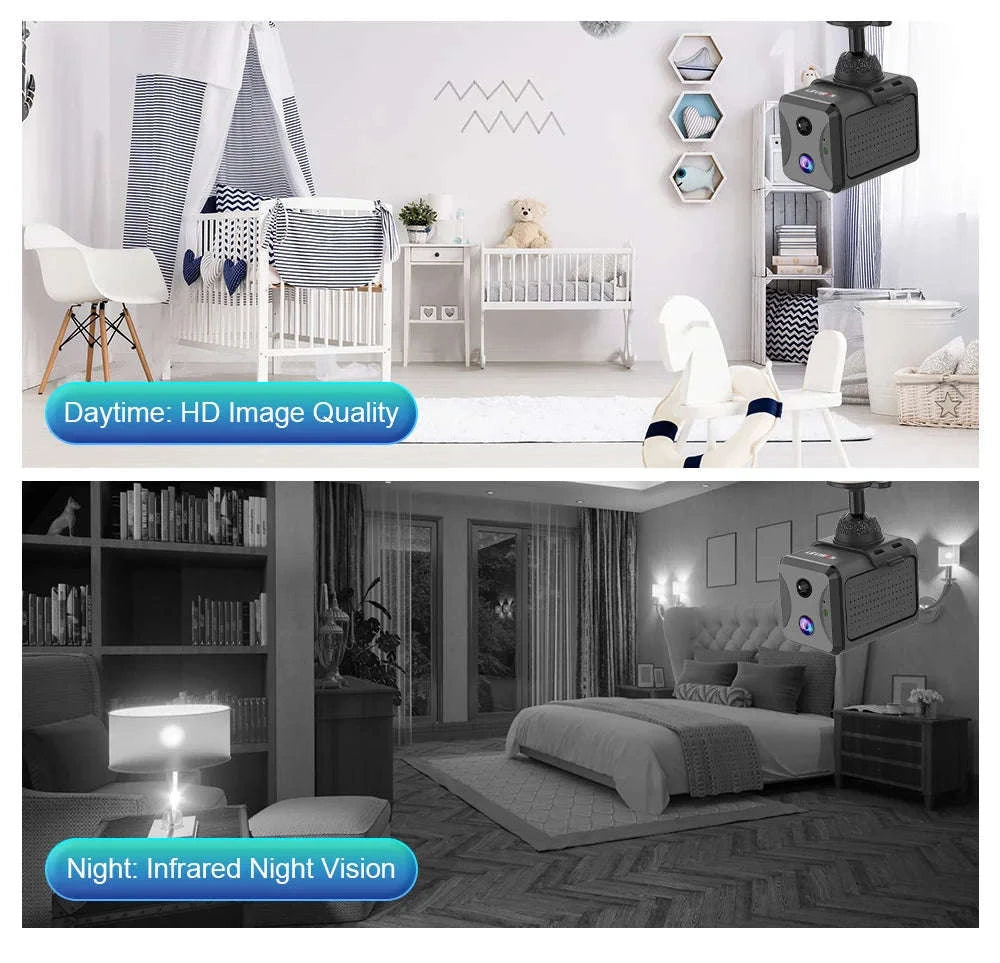 Mini 4G/WiFi Security Camera with 5MP HD, Night Vision & Battery-WiFi Cam No Card / China Mainland