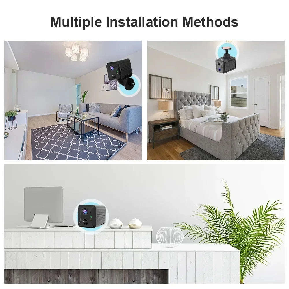 Mini 4G/WiFi Security Camera with 5MP HD, Night Vision & Battery-WiFi Cam No Card / China Mainland