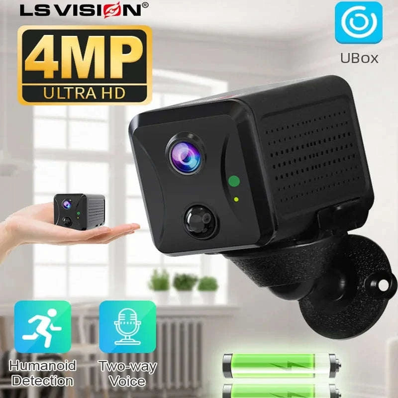 Mini 4G/WiFi Security Camera with 5MP HD, Night Vision & Battery-WiFi Cam No Card / China Mainland
