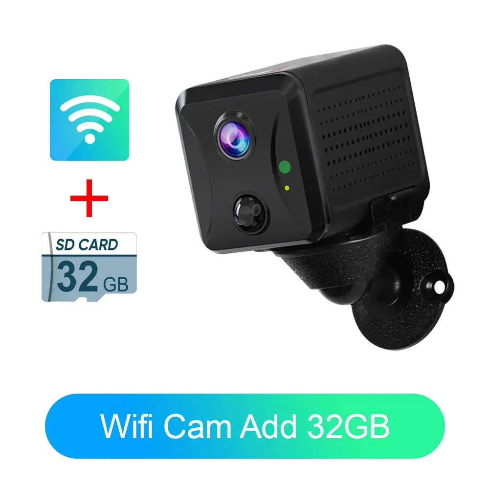 Mini 4G/WiFi Security Camera with 5MP HD, Night Vision & Battery-WiFi Cam No Card / China Mainland