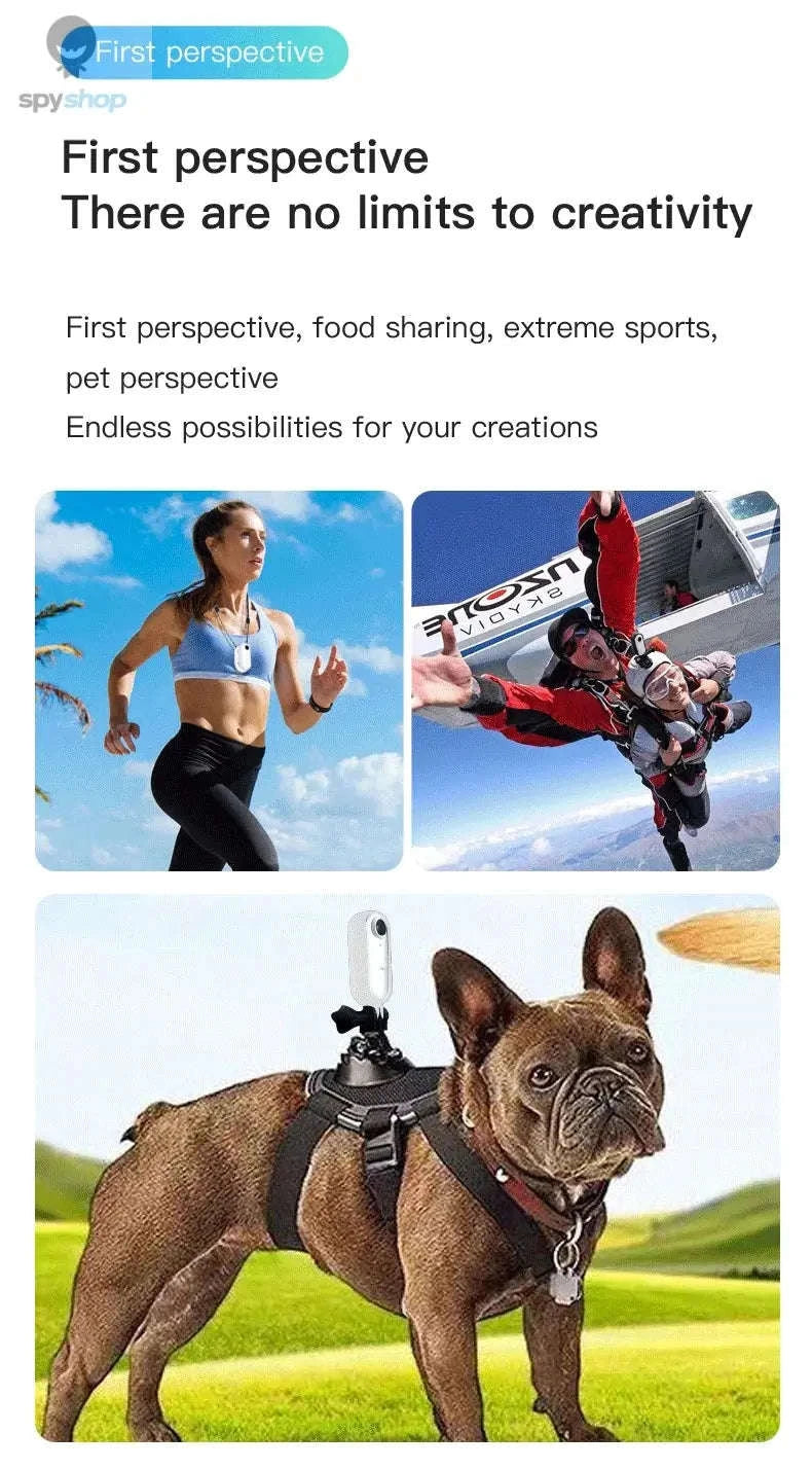 Mini 4K Action Bike Camera – Helmet & Handlebar POV Recording-UHD Pro 4K (Black) / With 128G TF Card