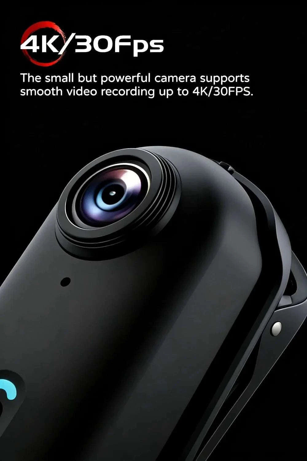 Mini 4K Action Camera with WiFi, Magnetic Mount & 30M Waterproof-